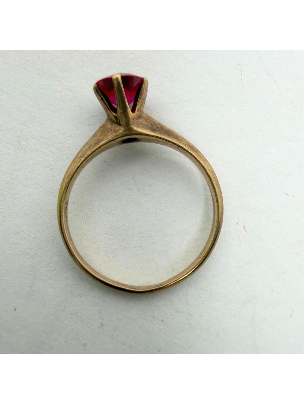 Vintage Pink Sapphire and Solid Gold Ring Women’s Size 6.5 - Picture 4 of 16